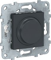 Светорегулятор поворотно-нажимной без рамки Schneider Electric Unica New 5-200Вт антрацит картинка